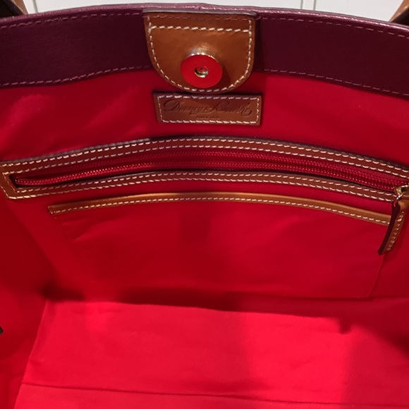 Dooney and Bourke Small Russel Tote in Cranberry Saffiano Leather - Picture 11 of 14